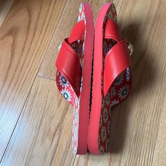 Tory Burch Melody Criss Cross Leather Sandals Sz 9 - Picture 8 of 15